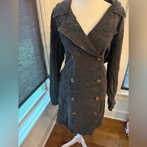 Heyson. By Your Side Trench Dress. Gray. Size Small.